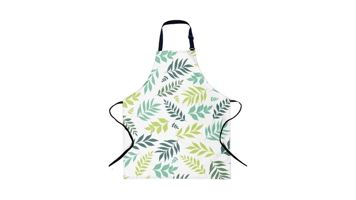 Exfai Plant Palm Leaves Plant Adjustable Neck Bib Apron With