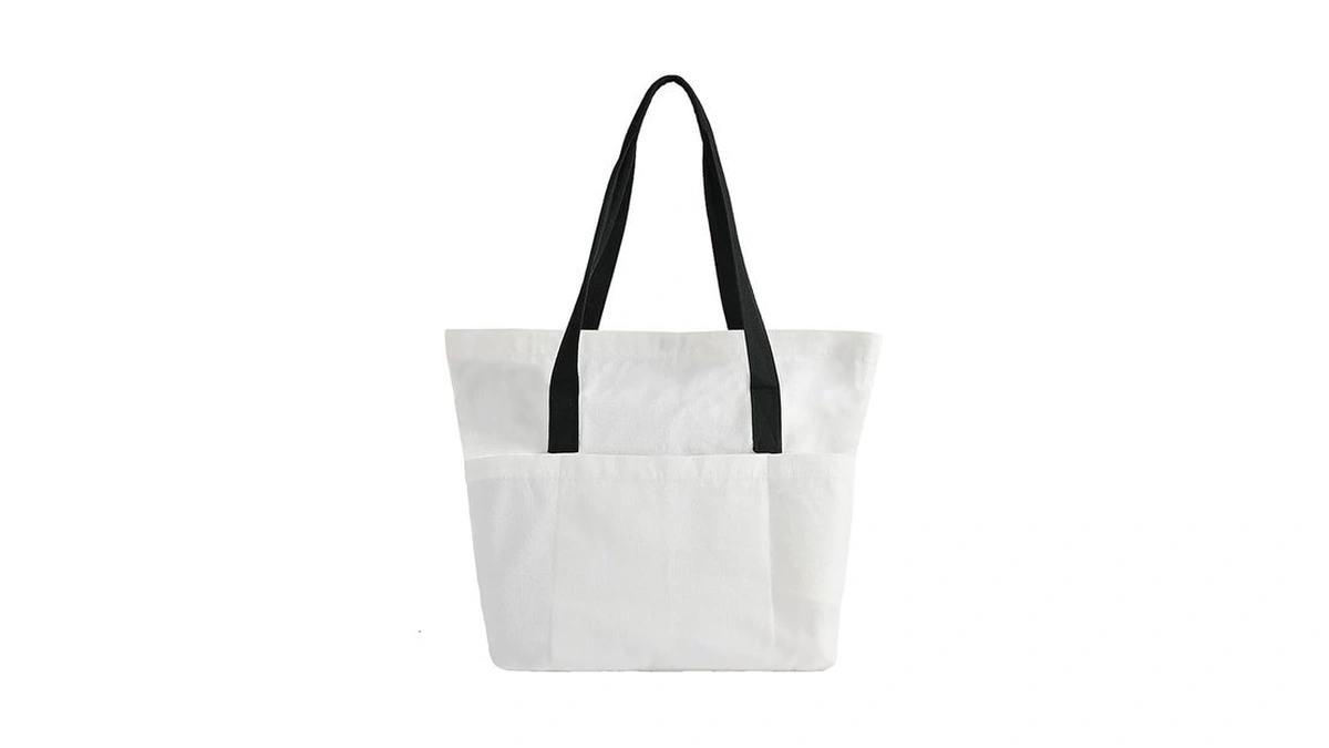 1 Pack Large Canvas Tote Bag With Pockets, Mafye 12oz