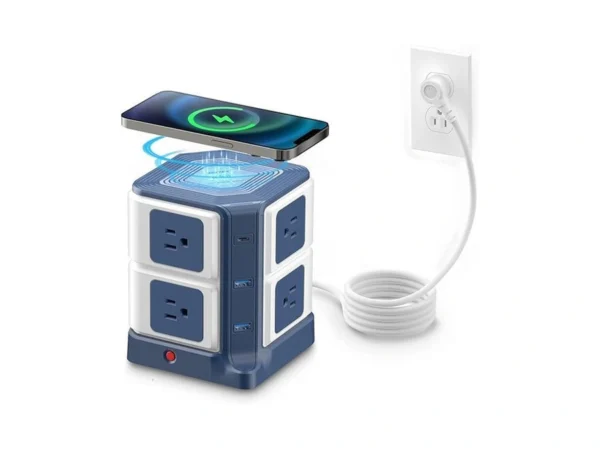 Pd 20w Usb C Power Strip With Wireless Charger Bestek