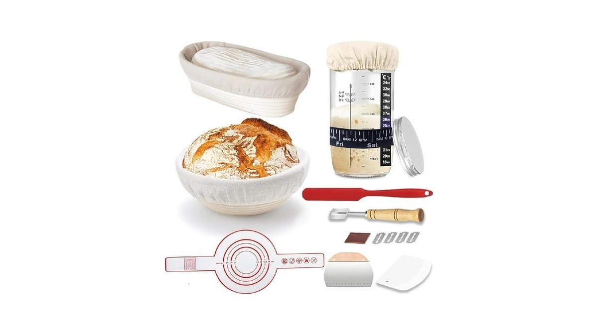 Sourdough Starter Kit,sourdough Bread Baking Supplies Include 24oz Sourdough Starter