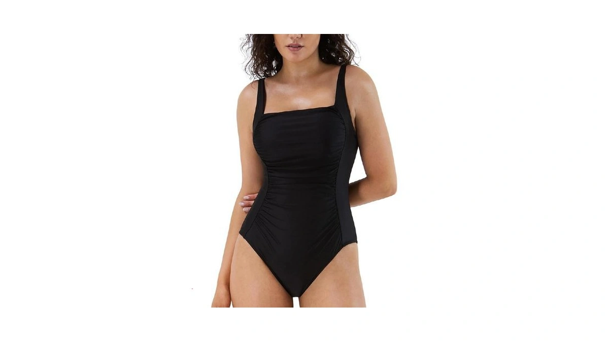 Lulukaka Women's One Piece Swimsuit Tummy Control Square Neck Bathing