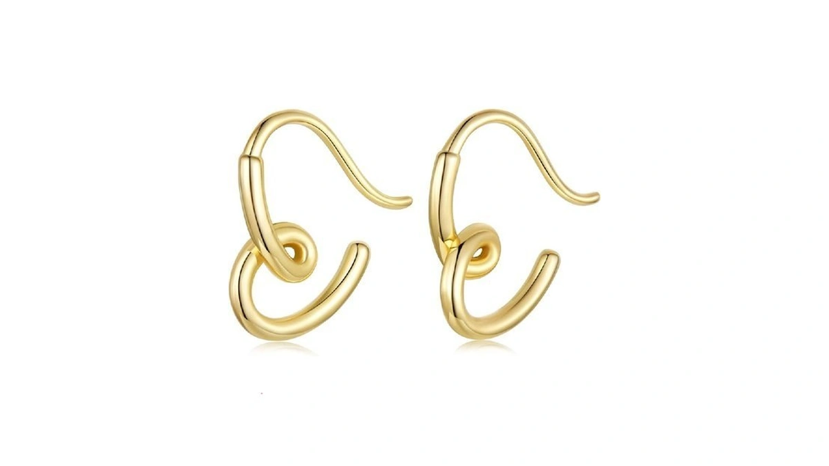 Bisaer 925 Sterling Silver Post Huggie Earrings For Women, 14k