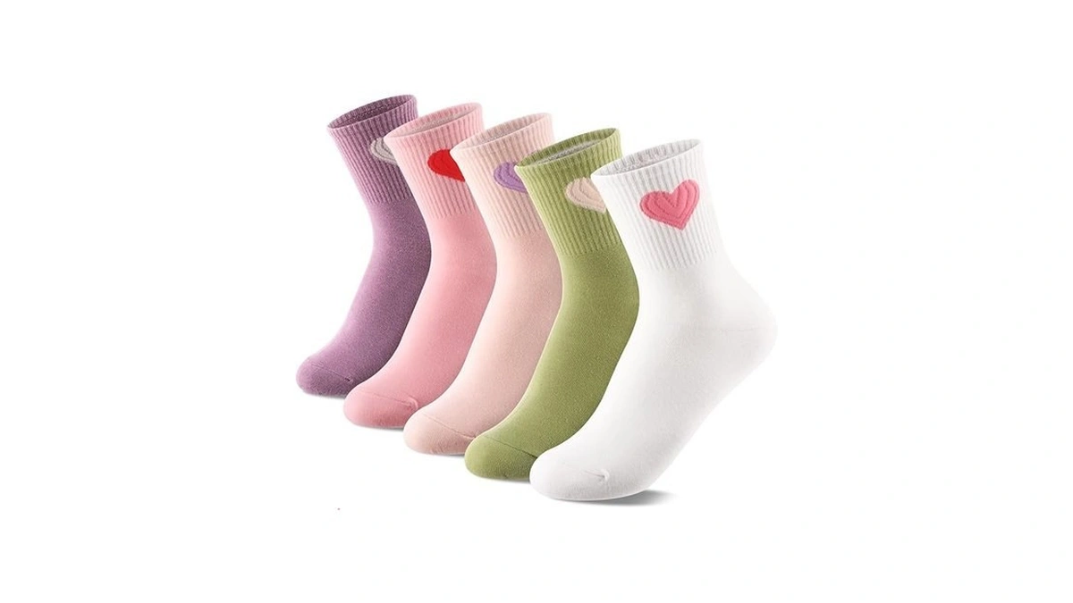 Jspupifip Women‘s Cute Ankle Crew Socks, 5/6 Pairs Cotton Blend