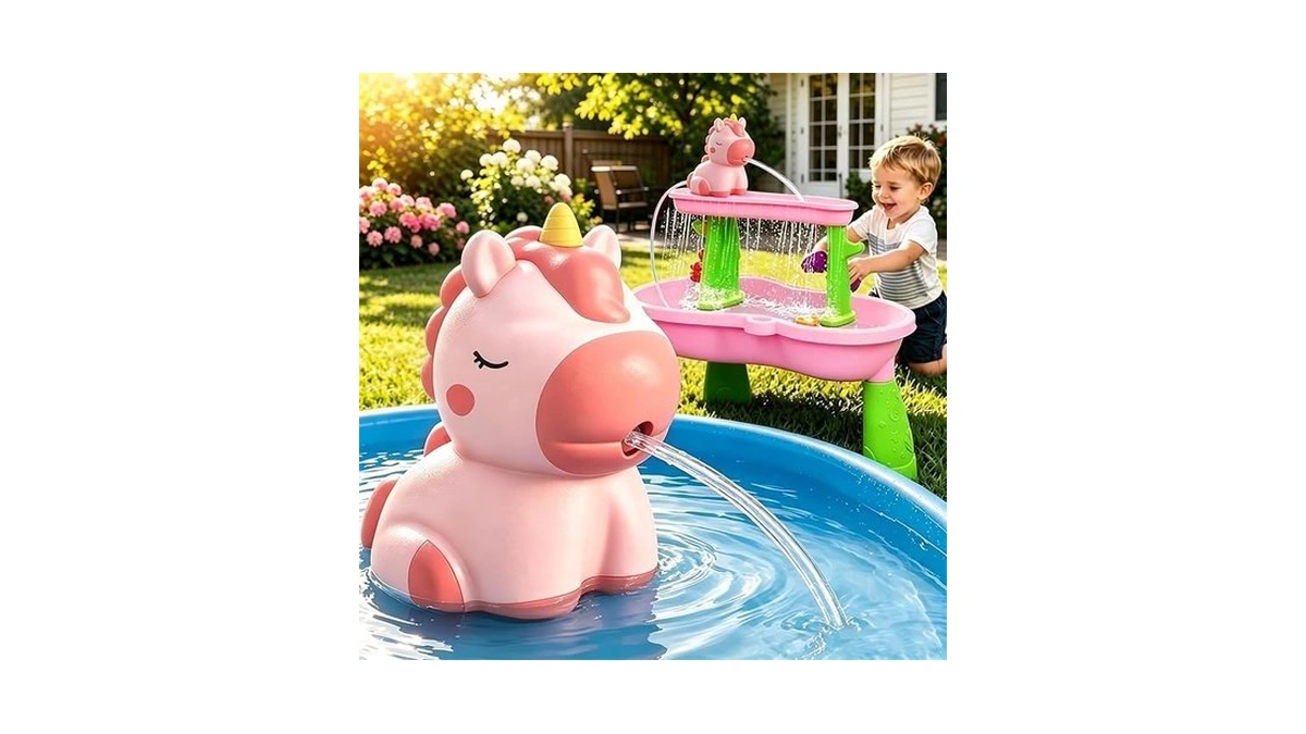 Weirtoya Water Table Pump For Toddlers, Unicorn Toys Battery Powered