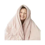 Soft Pink Weighted Blanket 7 Lbs For Girls, Cozy Warm