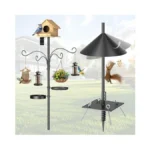 Upgraded Heavy Duty Bird Feeder Pole, 92 Inch Squirrel Proof