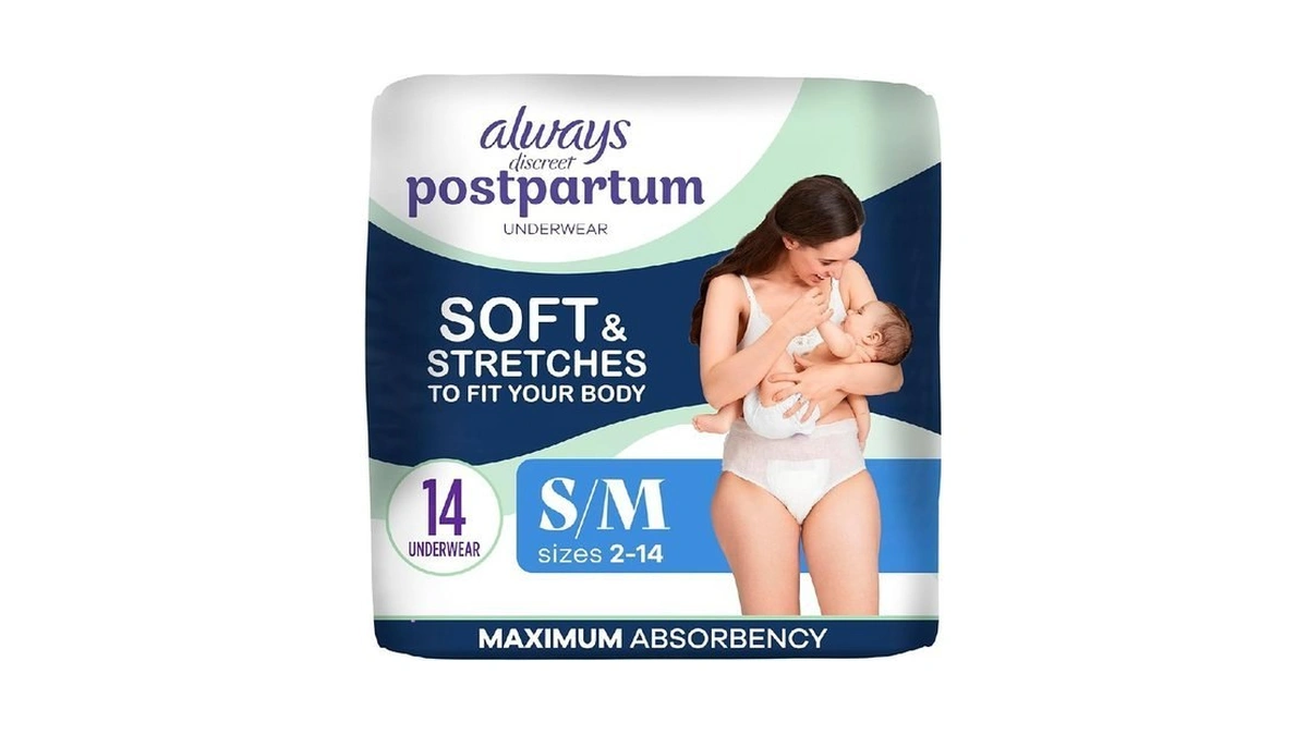 Always Discreet Postpartum And Adult Incontinence Underwear For Women, Small/medium,