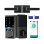 Iblog Smart Deadbolt Lock With 2 Lever Handles, Keyless Entry