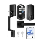 Teeho Te012w-h Wifi Keypad Door Lock With Handle Set, Fingerprint