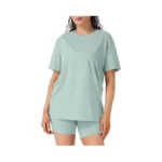 Lulukaka Women's 2 Piece Lounge Sets, Short Sleeve Oversized T-shirts