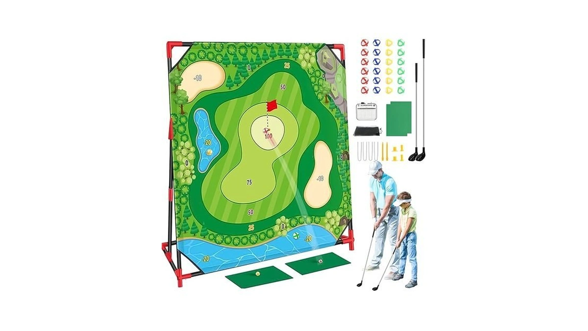 Golf Chipping Game With Stand, Upgrade 54"x 54" Golf Hitting