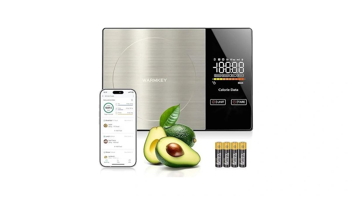 Warmkey Smart Nutrition Food Scale With App - 1g Precision