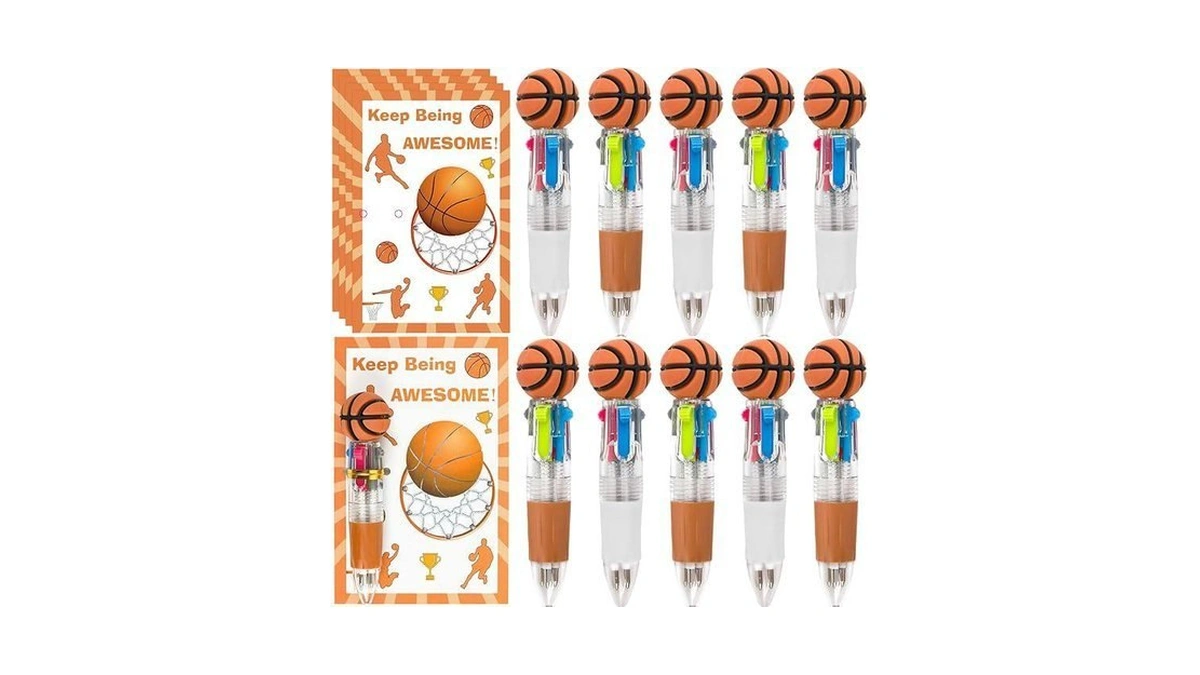 Mepmela Basketball Party Favor 24pack Multicolor Pen In One Fun
