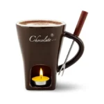 Chocolate Melting Cup Set, Fondue Mug Mini Ceramic Multifunction Pot
