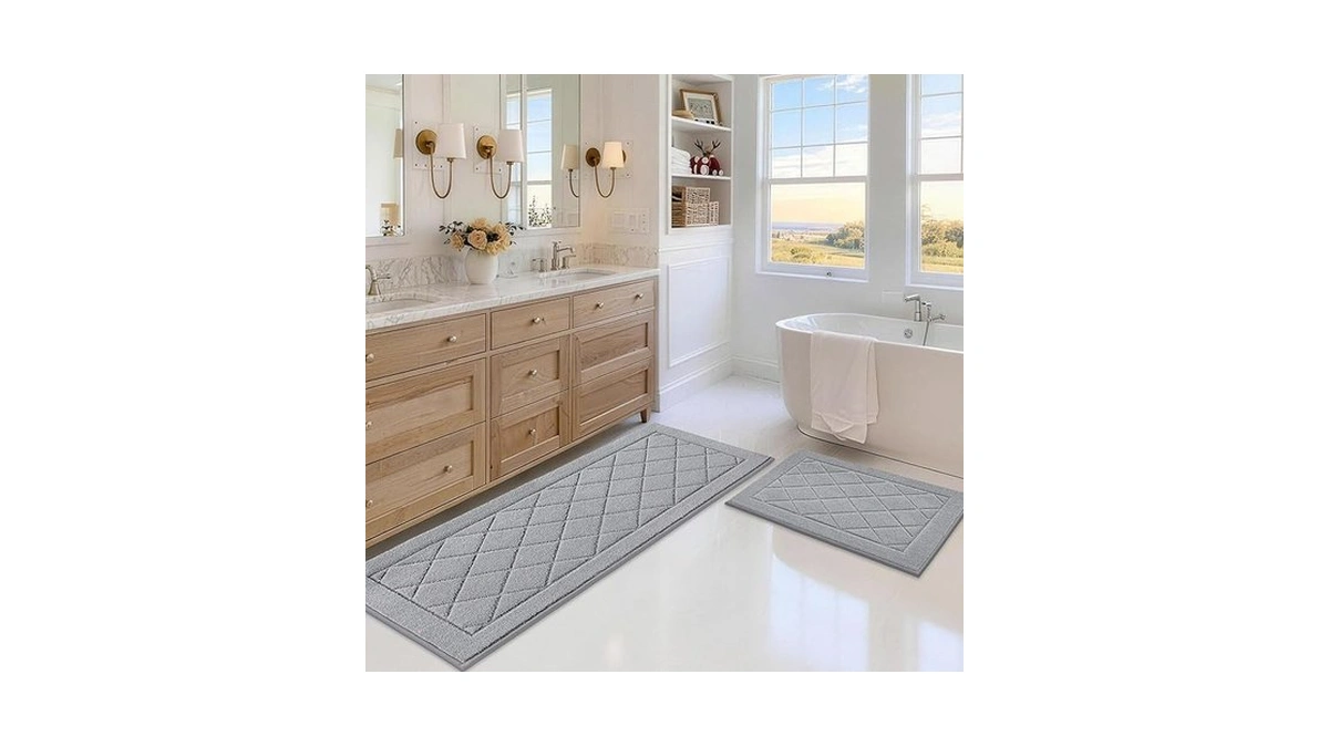 Jsei Non-slip Bathroom Rugs, Self Adhesive No Sliding Bath Rugs