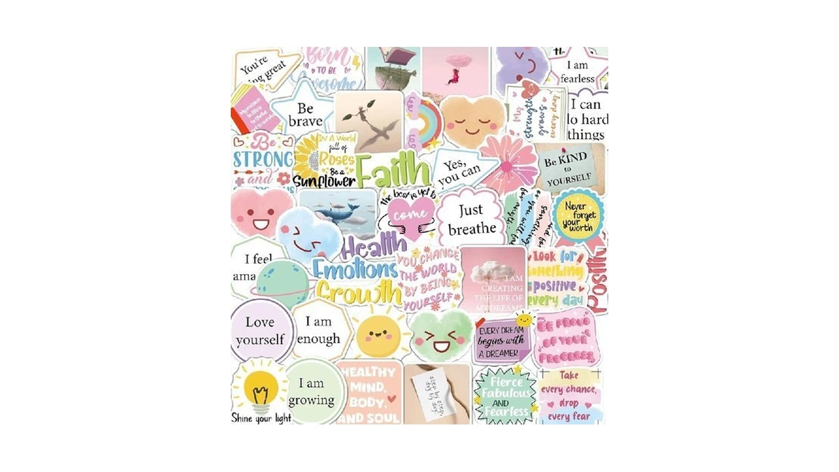 Vemfare Affirmations Stickers For Vision Board - 50 Pcs Inspirational
