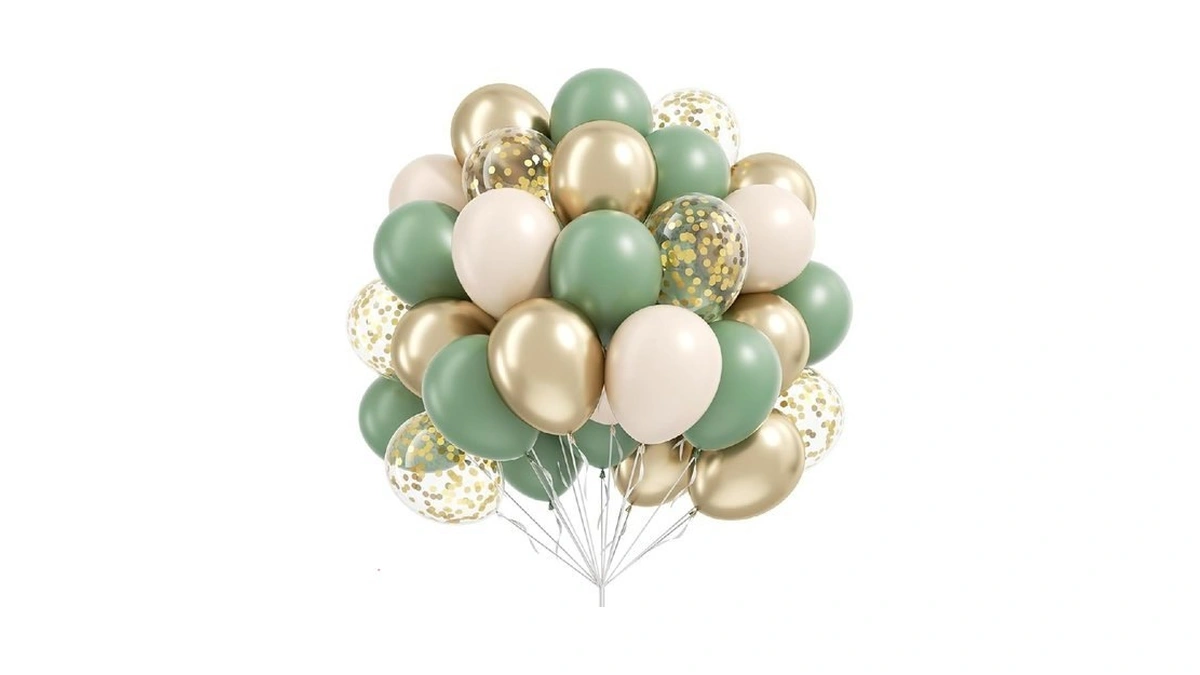 Laorei 65pcs Sage Green Balloons, 12inch Latex Sage Green Sand