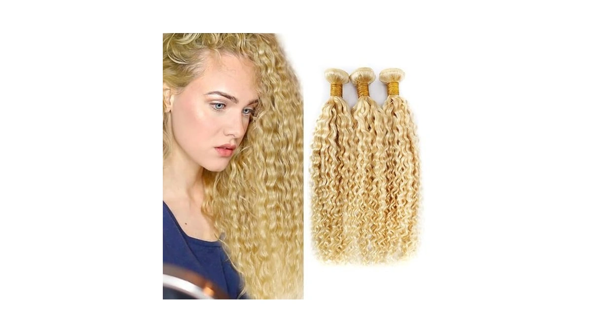 28 28 28 Inch #613 Curly Bundles Human Hair P27/613