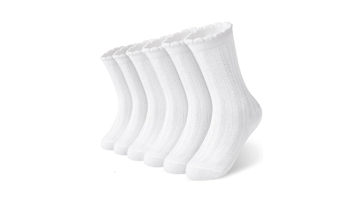 Hongteya Ruffle Socks For Girls Kids Cotton Crew Ankle Cute