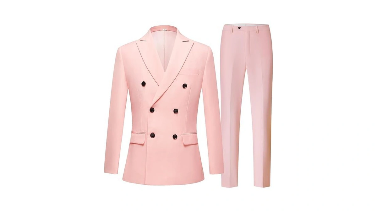 Ghnxcy Nine Colors Men Suits 2 Piece Double Breasted Tuxedo
