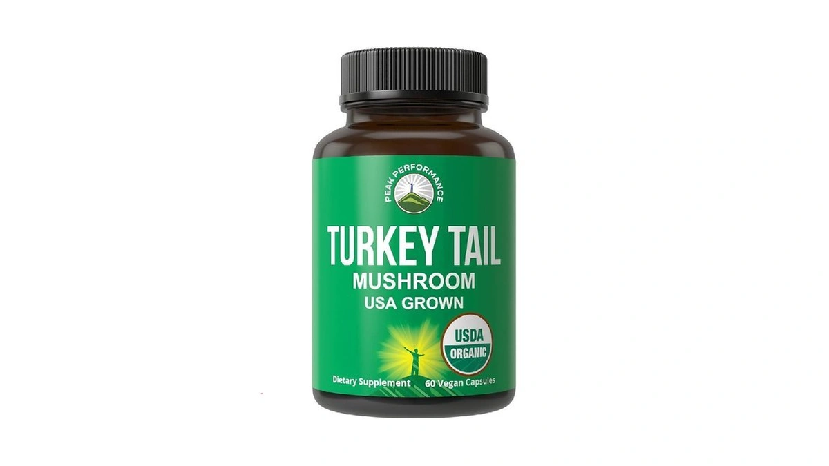 Peak Performance Organic Turkey Tail Capsules - Usa Grown Made