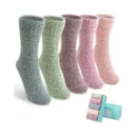 Iceivy 5 Pair Fuzzy Cozy Fluffy Socks For Women, Warm