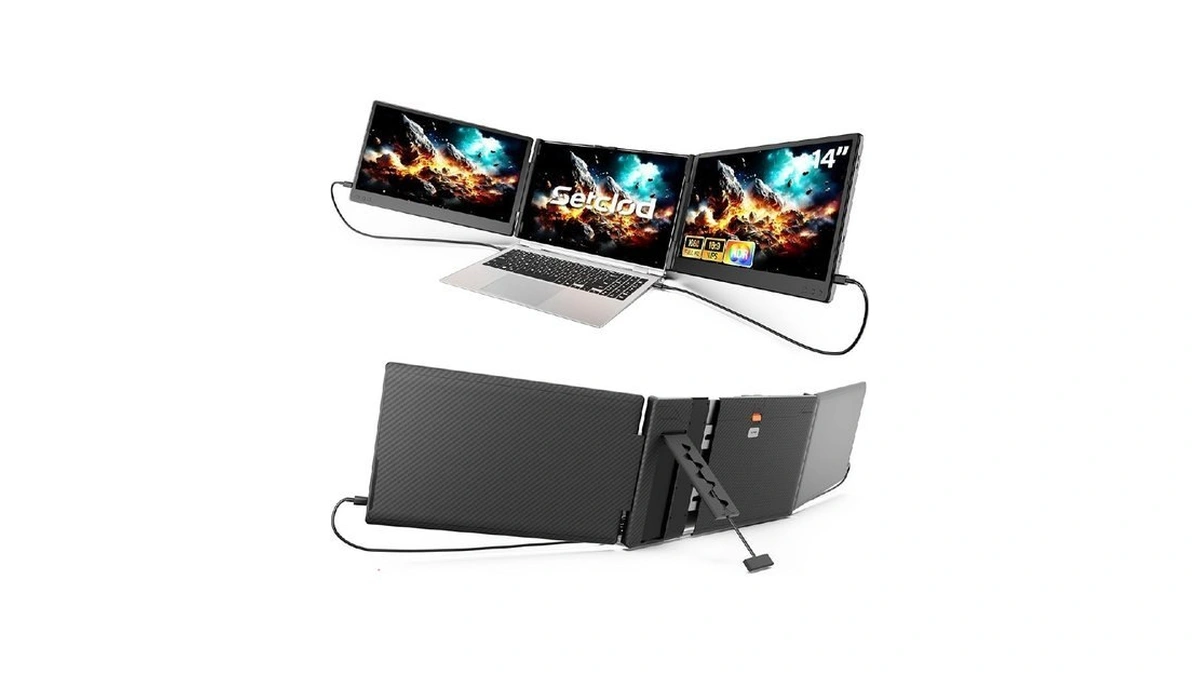 Setclod Upgraded Laptop Screen Extender Monitor Portable, 14.1" 1080p Fhd