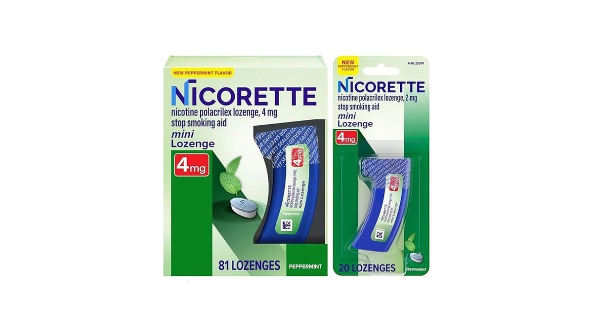 Nicorette Mini Nicotine Lozenges, 4 Mg Stop-smoking Aid, Peppermint Flavor,