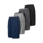 Essential Elements Men’s Athletic Shorts 4 Pack – Quick-dry Moisture