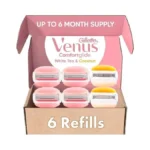 Gillette Venus Comfortglide White Tea 4 Count, With Gillette Venus
