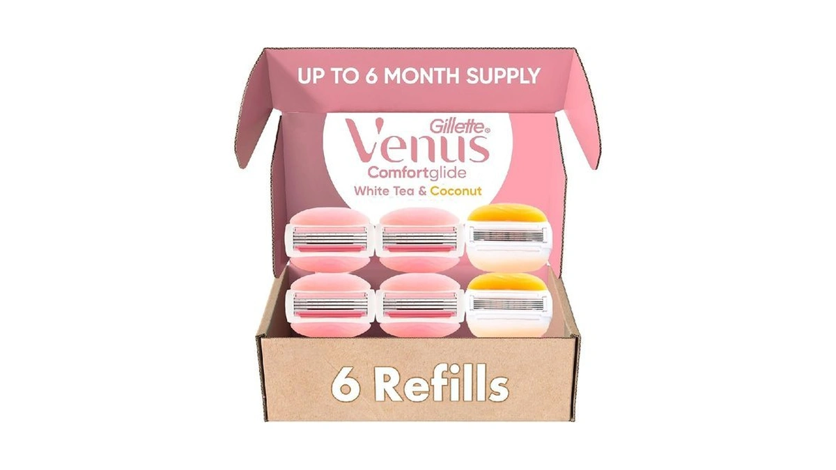 Gillette Venus Comfortglide White Tea 4 Count, With Gillette Venus