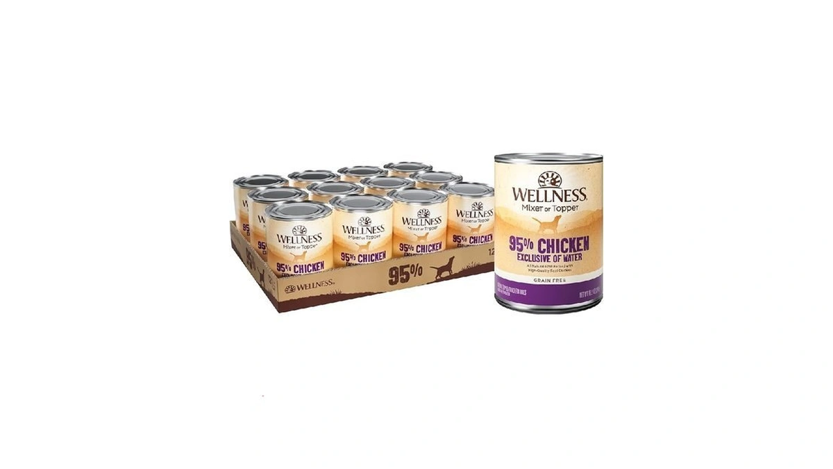 Wellness 95% Chicken Adult Canned Wet Dog Food, Grain Free,