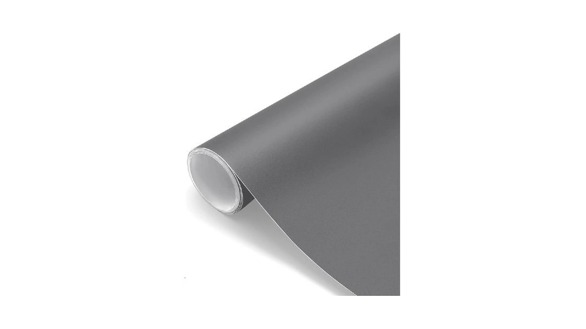 Seonta Grey 16"x78.7" Peel And Stick Wallpaper Thick Matte Gray
