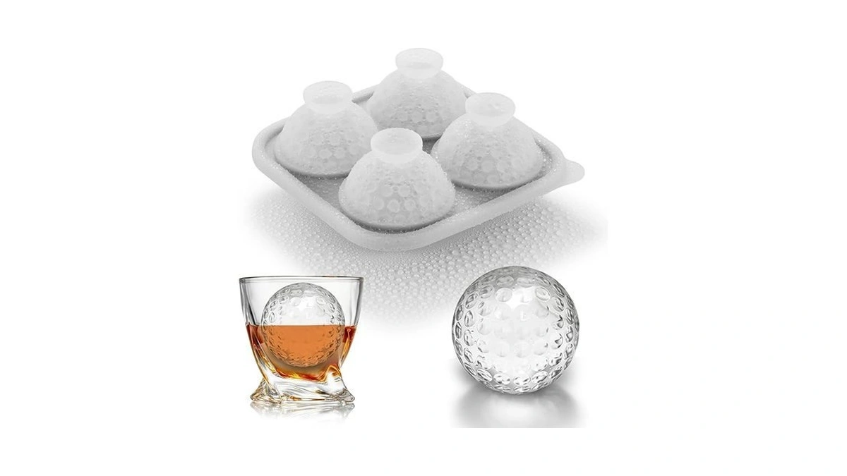 Acookee Novelty Golf Gifts Ball Ice Maker Mold, 2.2" Large