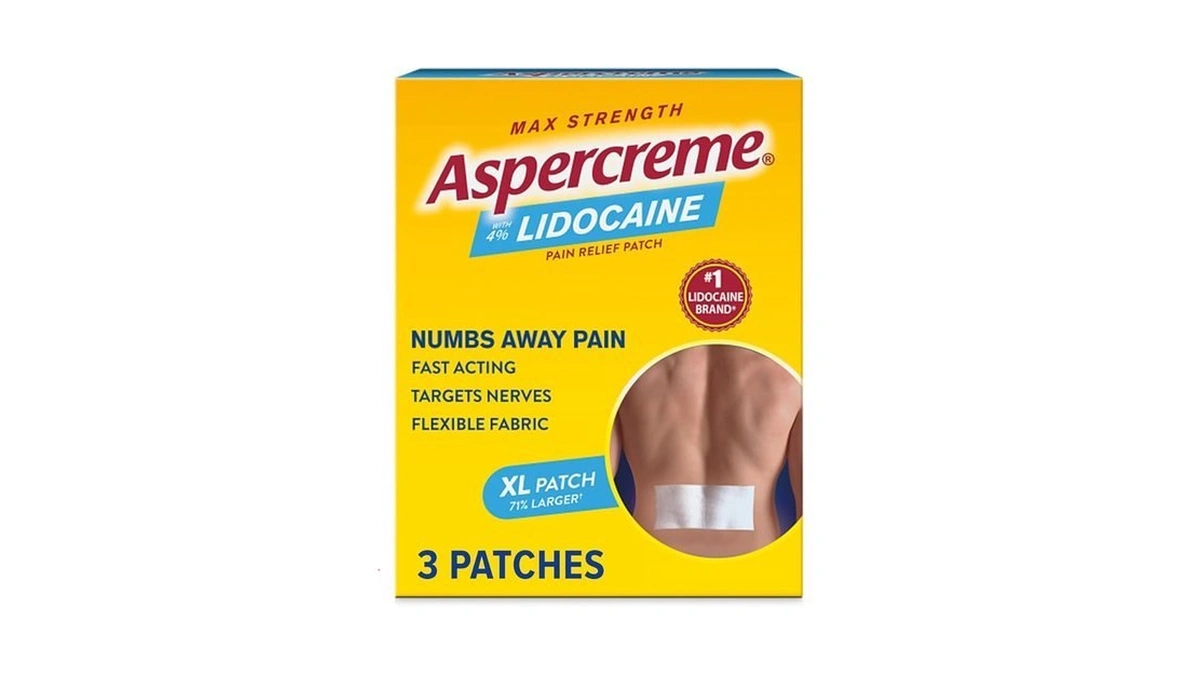 Aspercreme Lidocaine Pain Relief Patch Xl For Back, Neck &
