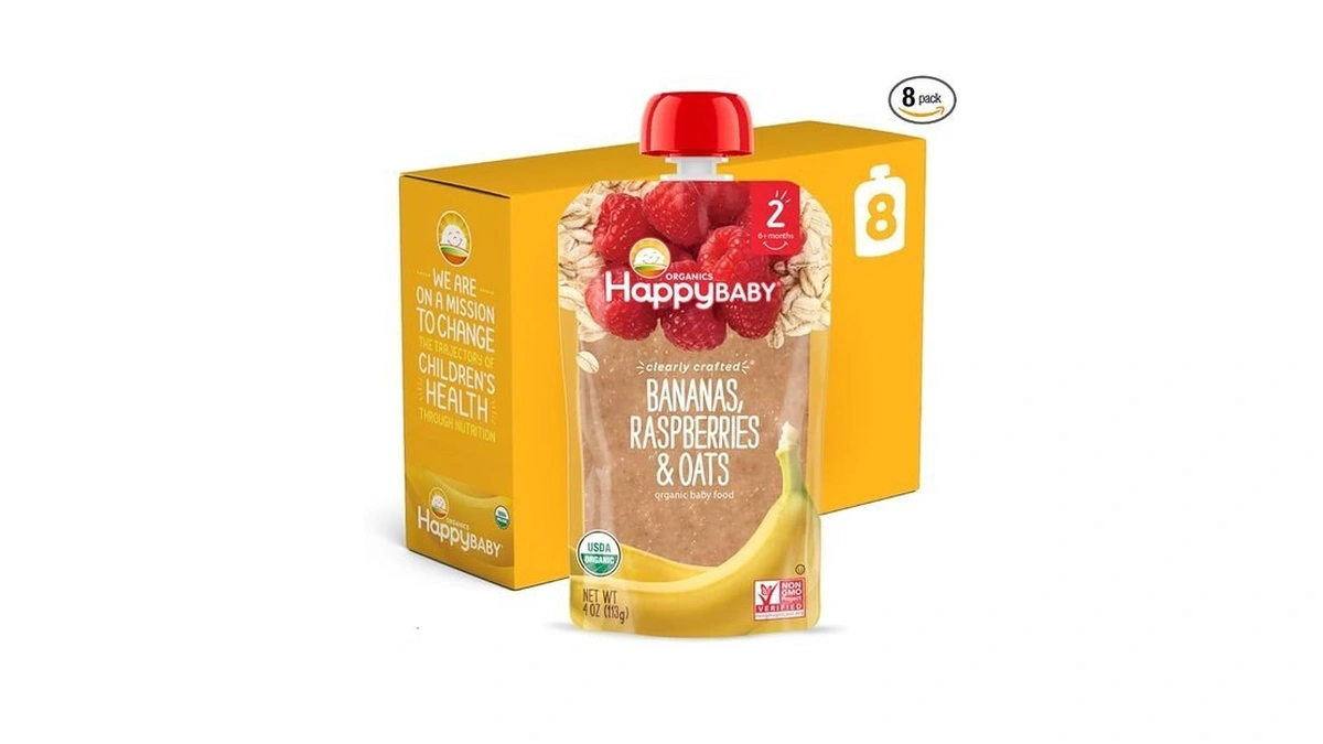 Happy Baby Organics Clearly Crafted Stage 2 Baby Food Bananas