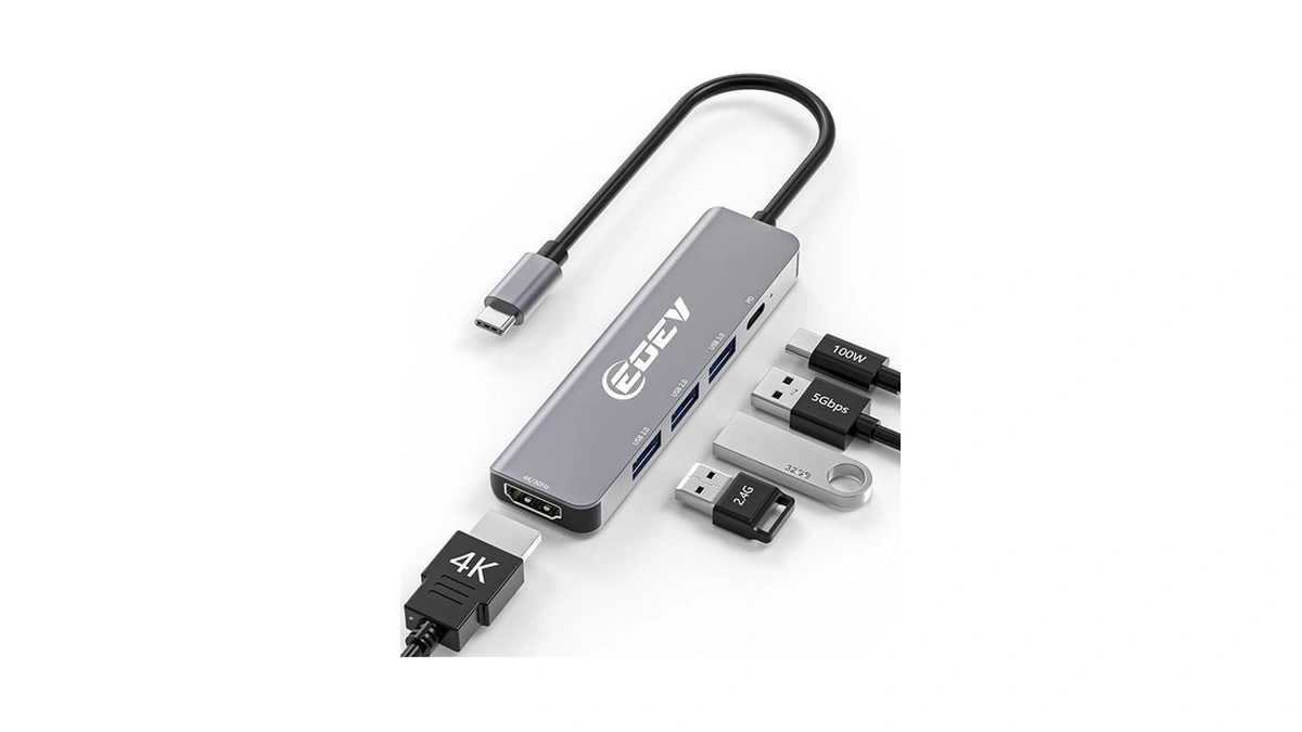 5 In 1 Usb C Hub With 4k Hdmi, Usb