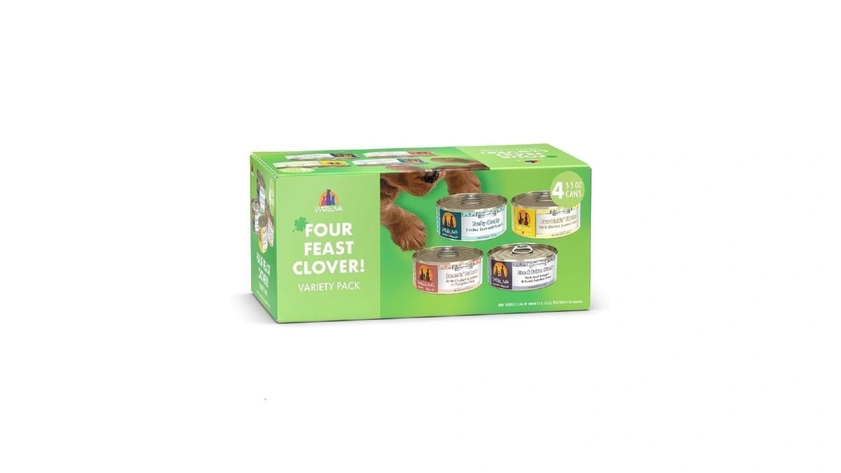 Weruva Classic Dog Food, Four Feast Clover Trial Variety Pack,