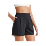 G4free Comfy Summer Athletic Shorts For Women Tailored Pleated Workout