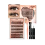 Higu Clace Lash Clusters Kit 144pcs C Curl Natural Lash