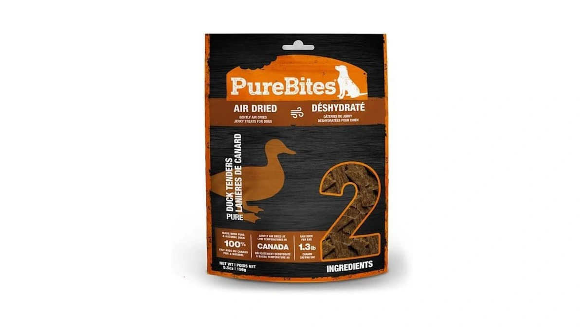 Purebites Duck Jerky Dog Treats, 2 Ingredients, Made In Canada,