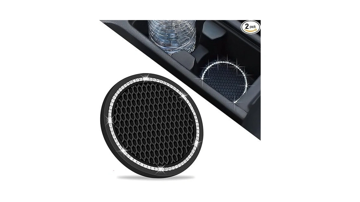 Dblosp Car Cup Holder Coasters, Bling Cup Holder Insert Coaster