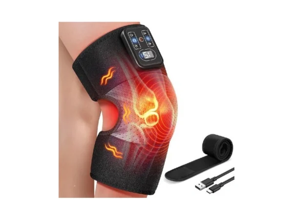 Masgre Cordless Knee Massager With Heat, Vibration Heating Pad For
