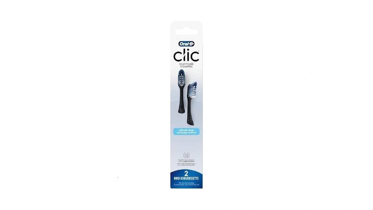 Oral-b Clic Toothbrush Replacement Heads, 2 Count Toothbrushes, Black Refill