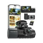 Eivikga 4k+2.5k+2.5k Dash Cam, Starvis 2 Sensor, Dash Camera 3-channel,