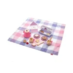 Fisher-price Wood Pretend Play Toy Picnic Tea Set, 18-pieces With