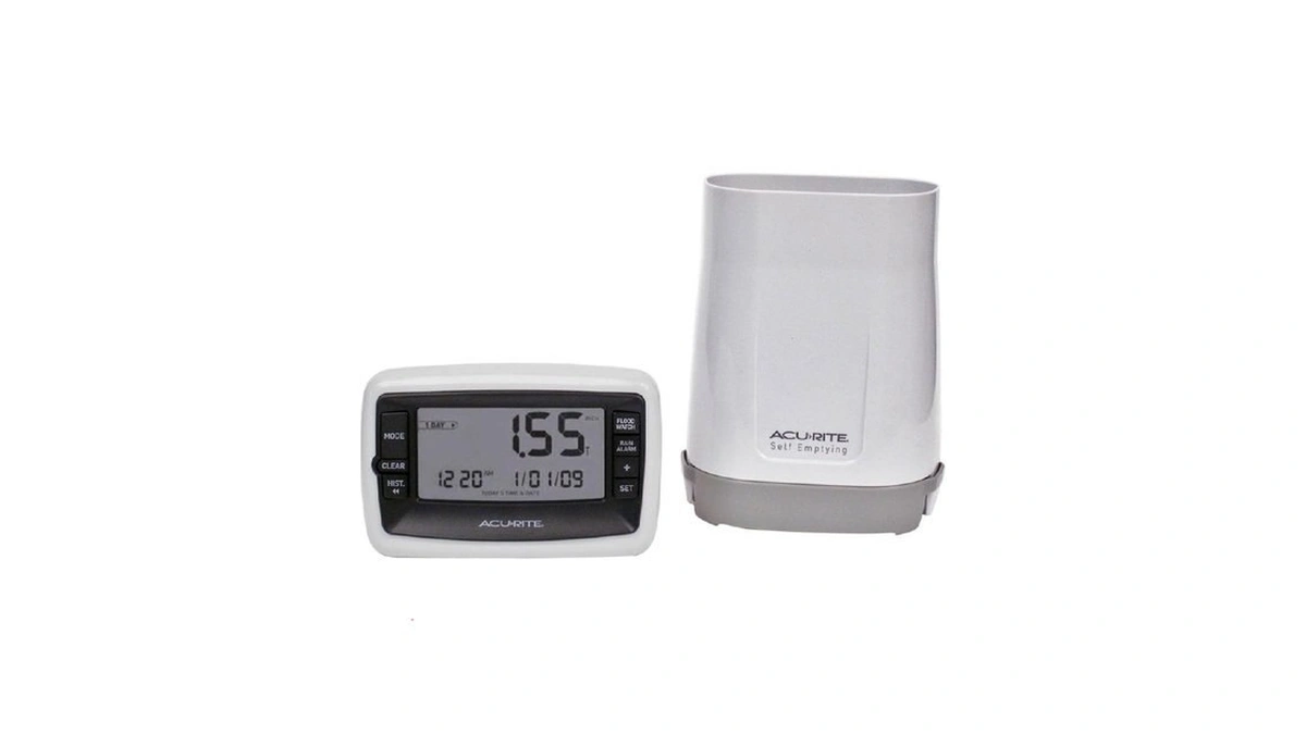 Acurite Wireless Digital Rain Gauge With Self-emptying Collector With Rainfall