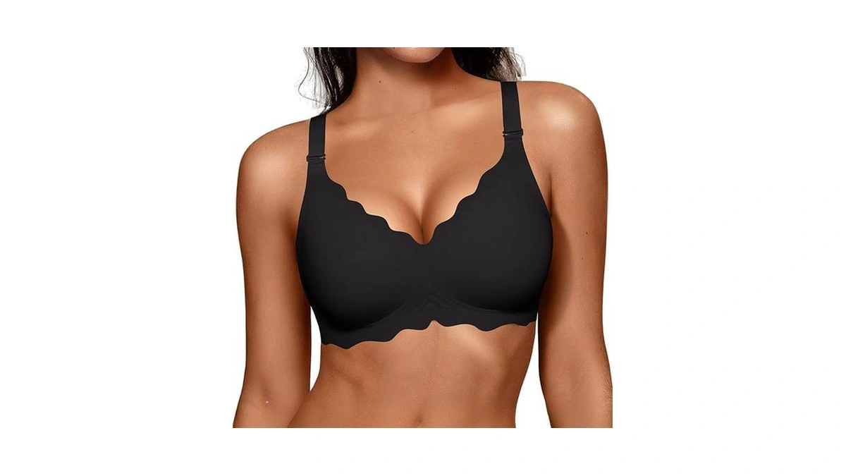 Vertvie Jelly Bras For Women No Underwire Wireless Push Up