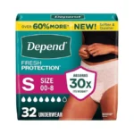Depend Fresh Protection Adult Diapers, Incontinence Underwear For Women, Disposable,