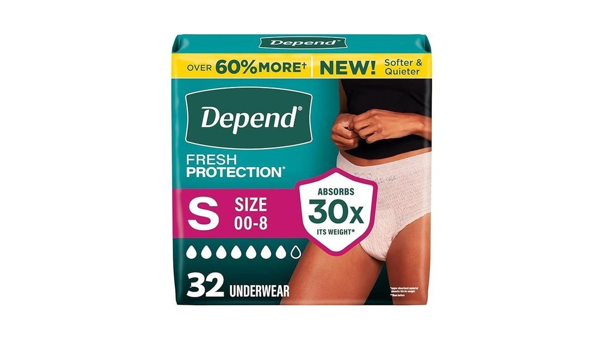 Depend Fresh Protection Adult Diapers, Incontinence Underwear For Women, Disposable,